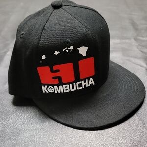 HI Kombucha Black and Red Snapback Cap
